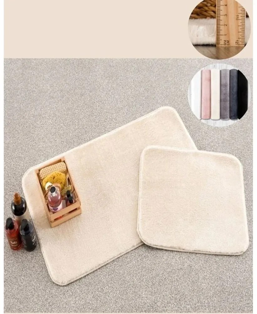 Set di tappetini per il bagno crema 2 pz 50x90 cm Plush – Mila Home