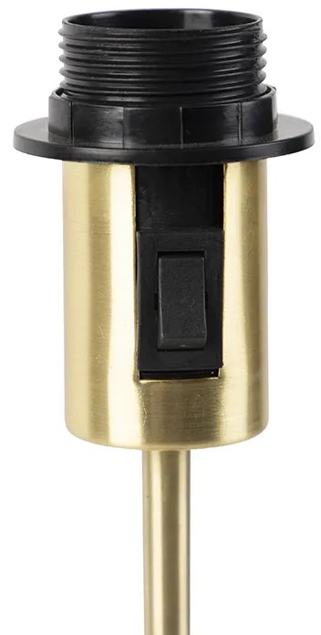 Lampada da tavolo oro/ottone con paralume plissettato crema 35 cm - Parte