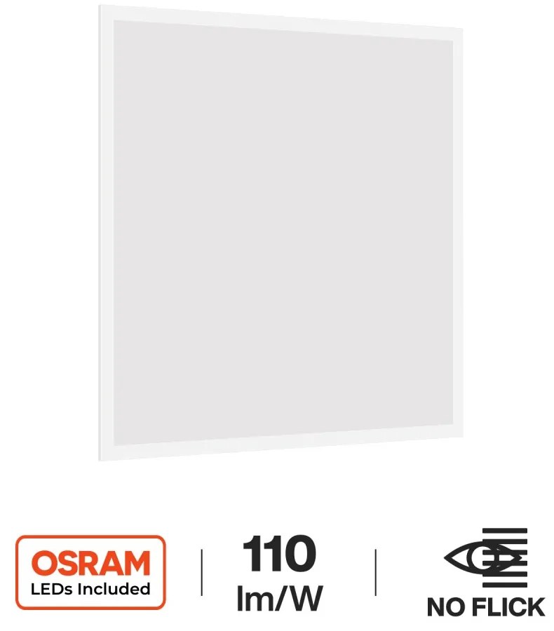 Pannello LED 60x60 48W, 110lm/W, No Flickering - OSRAM LED Colore Bianco Freddo 5.700K