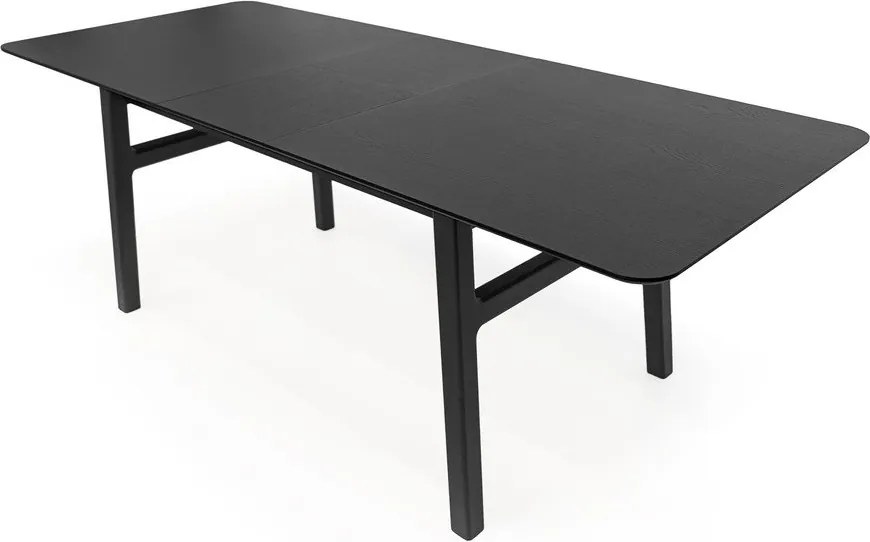 Tavolo da pranzo con effetto rovere allungabile con estensione 90x180 cm Curved – Woodman