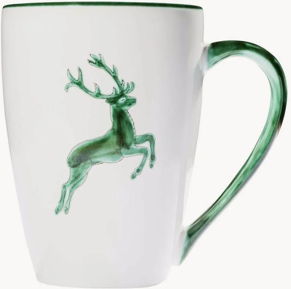 Tazza da colazione fatta a mano Green Deer