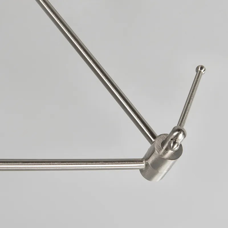 Lampada a sospensione in acciaio con paralume 35 cm nero regolabile 2 luci - Blitz