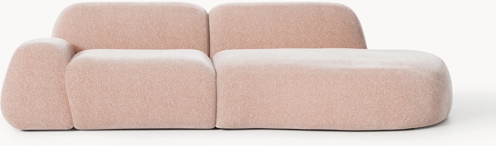 Chaise longue componibile 3 posti in teddy Wolke