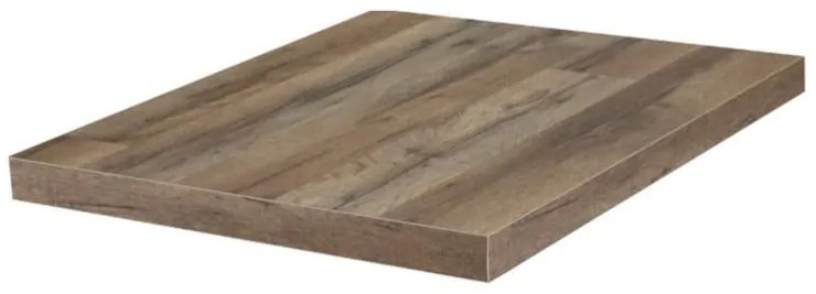 Top per lavabo Remix SENSEA L 90.4 x H 3.8 x P 49 cm rovere scuro listellare truciolare, disponibile su misura