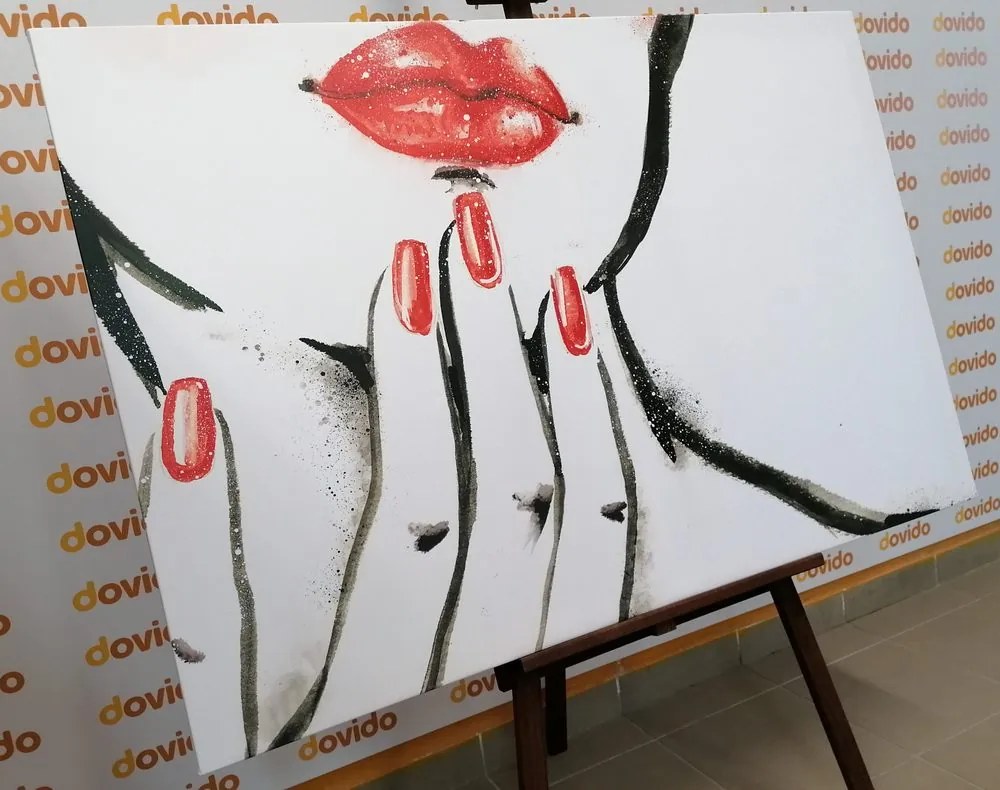 Quadro su tela – Ritratto di donna in acquerello