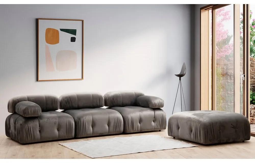 Modulo divano in velluto grigio scuro (angolo sinistro) Bubble - Artie