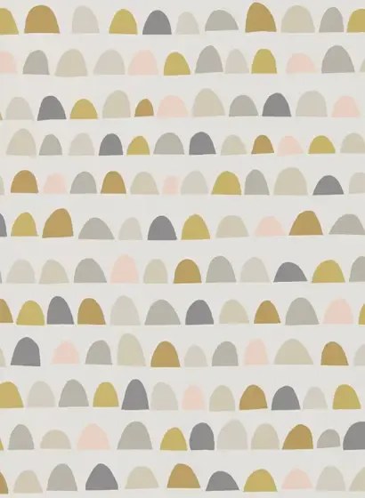 Scion Carta da parati Priya - Blush/ Honey/ Linen