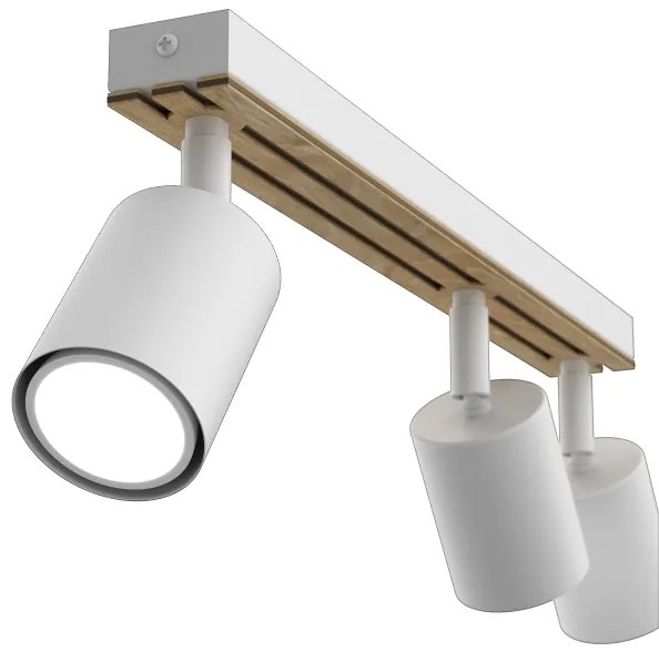 Faretto TERRA 3xGU10/8W/230V bianco/quercia