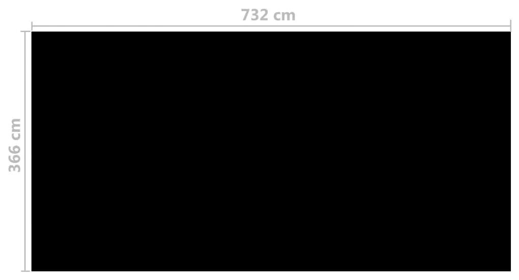 Copertura per Piscina Nera 732x366 cm in PE