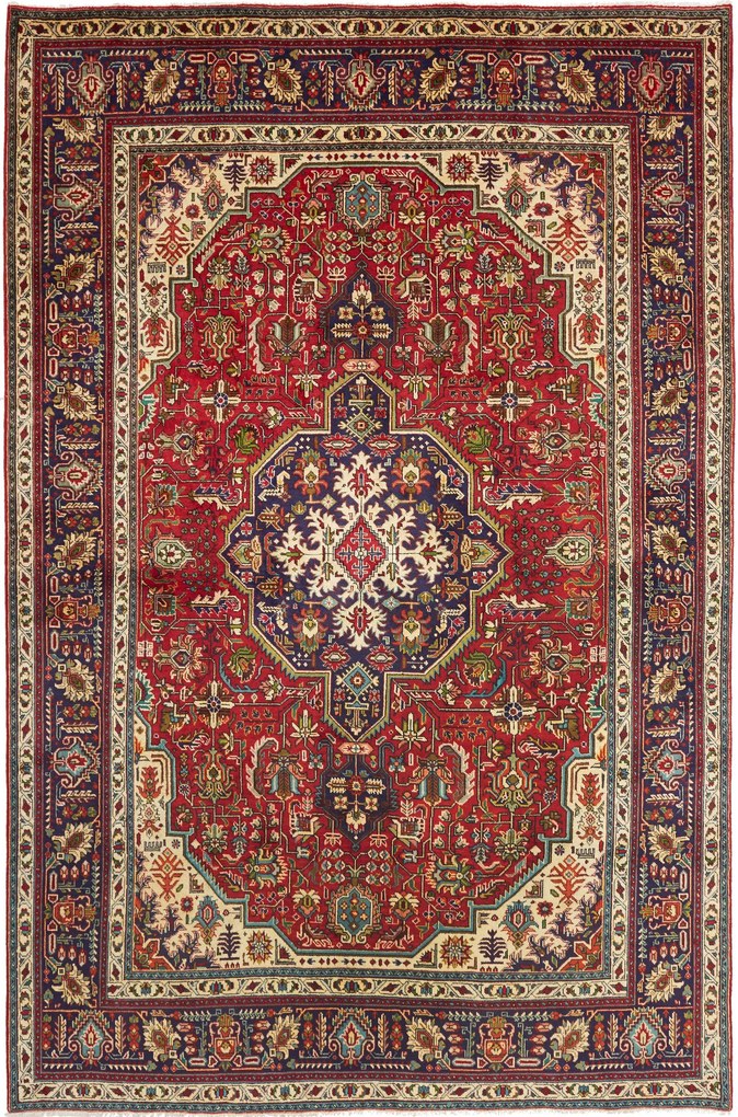 Tabriz Tappeto persiano 200x300 Blu (Iran) Annodato A Mano
