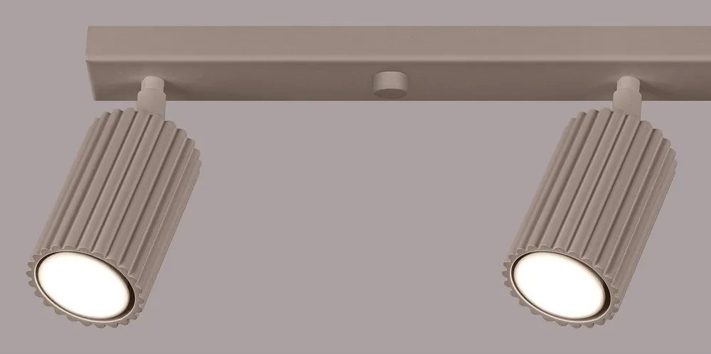 Faretto grigio tortora in metallo 6,5x81 cm Gleam – Sollux