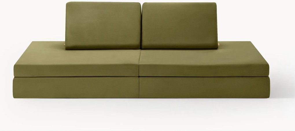 Divano da gioco componibile in velluto per bambini fatto a mano Mila