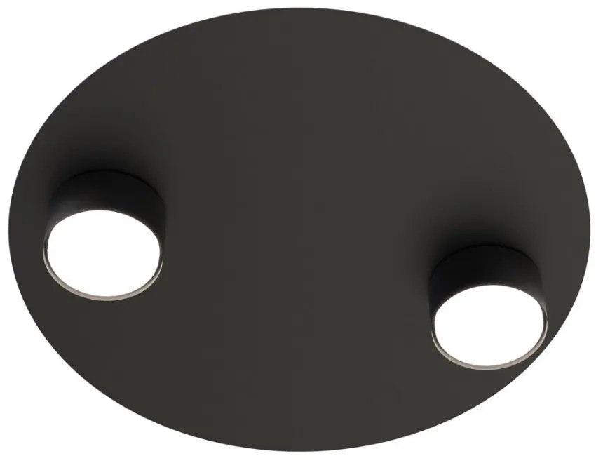 Lampada da soffitto in acciaio BOLX 2 nera 2xGX53 Colore del corpo Nero