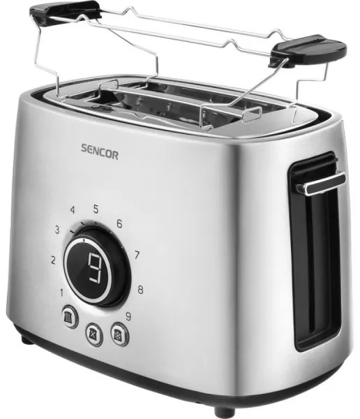 Sencor - Tostapane a due fessure con funzione griglia 1000W/230V argento