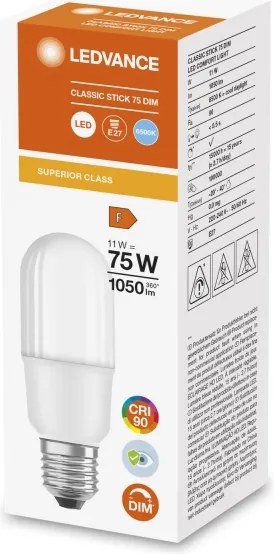 Lampadina LED dimmerabile E27/11W/230V 6500K CRI 90 - Ledvance