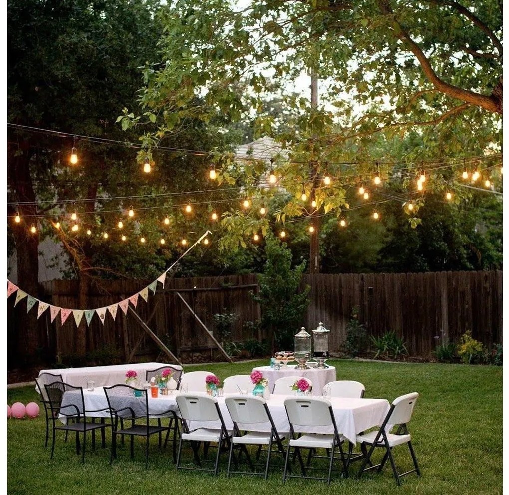 da esterno catena decorativa GHIRLANDA 10xE27/15W/230V 10m IP44