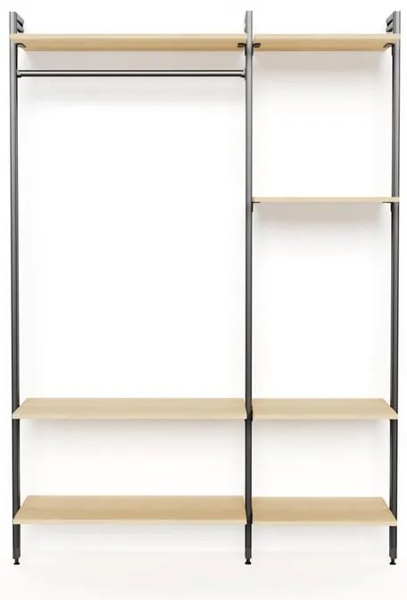 Kit cabina armadio PROJECT KIT GUARDAROBA 152X50CM INDUST in alluminio 152.5 x 220 x 50 cm marrone/antracite