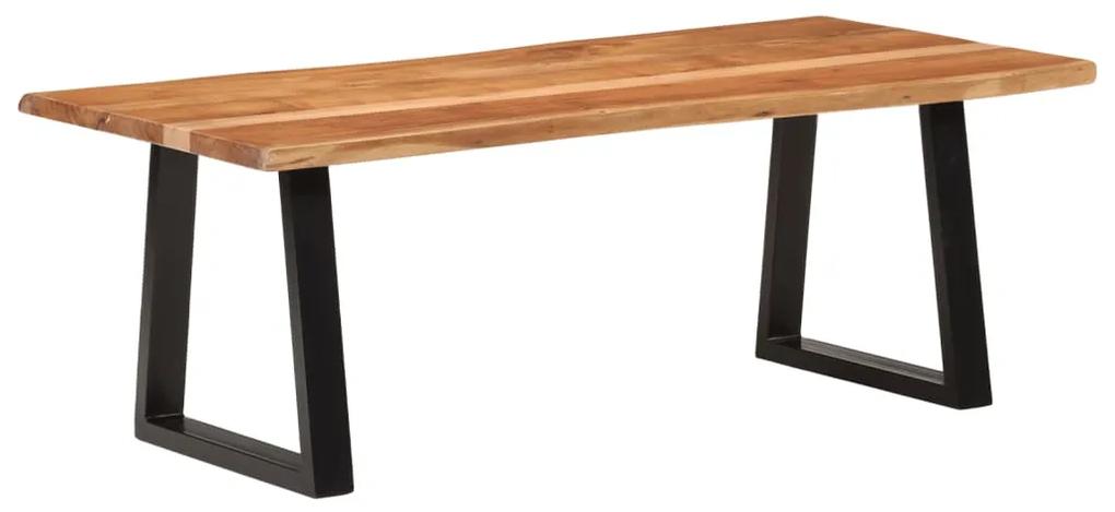 Tavolino da Salotto 110x55x40 cm in Legno Massello di Acacia