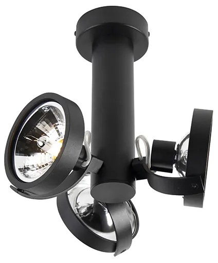Faretto di design orientabile a 3 luci incl. G9 nero - Goes
