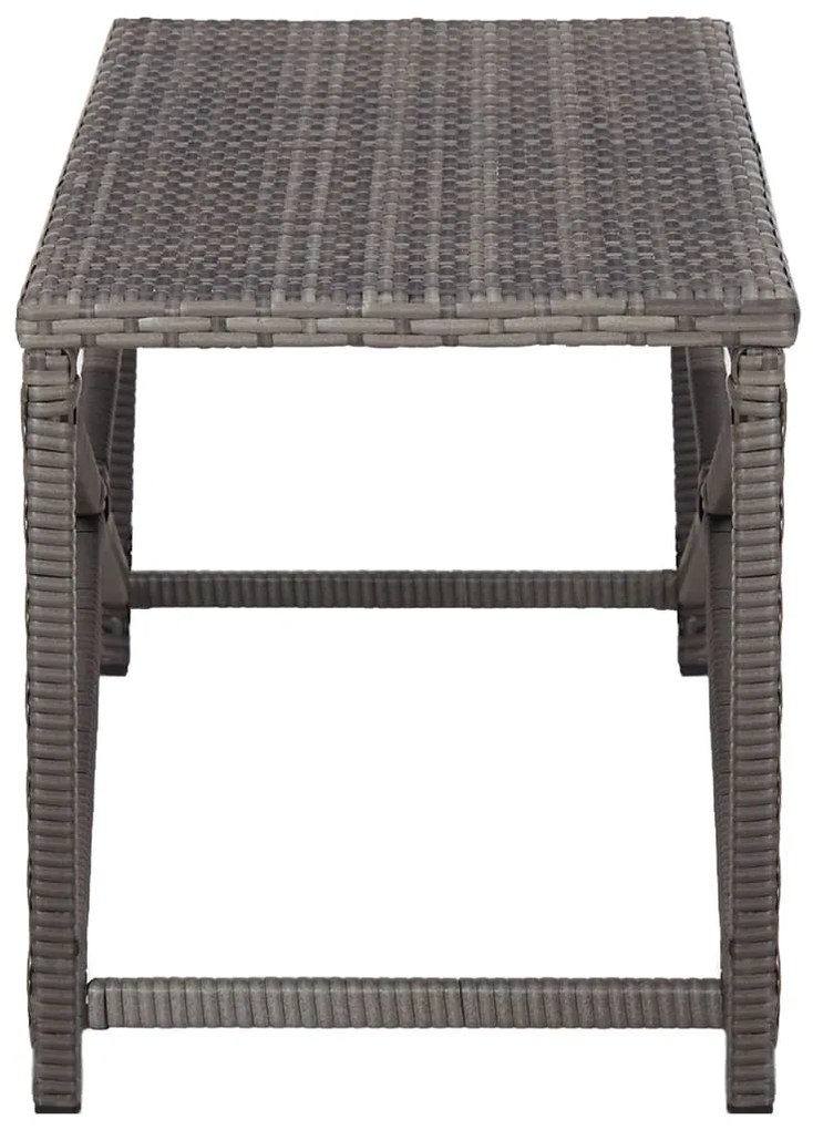 Panchina da giardino 120 cm in polyrattan grigio