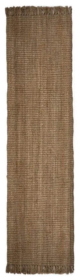 Passatoia in juta intrecciata a mano di colore naturale 60x150 cm Jute Boucle - Flair Rugs