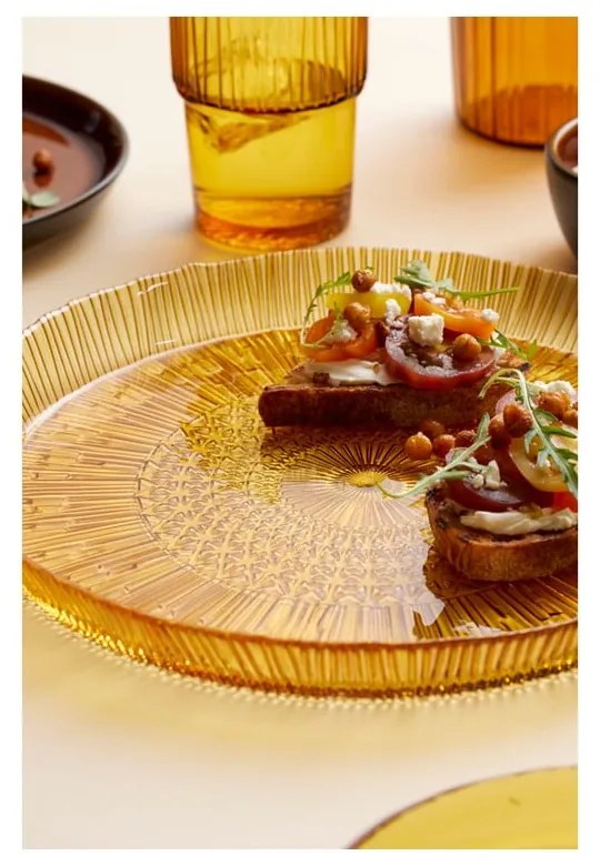 Piatto da portata in vetro arancione ø 30 cm Kusintha - Bitz