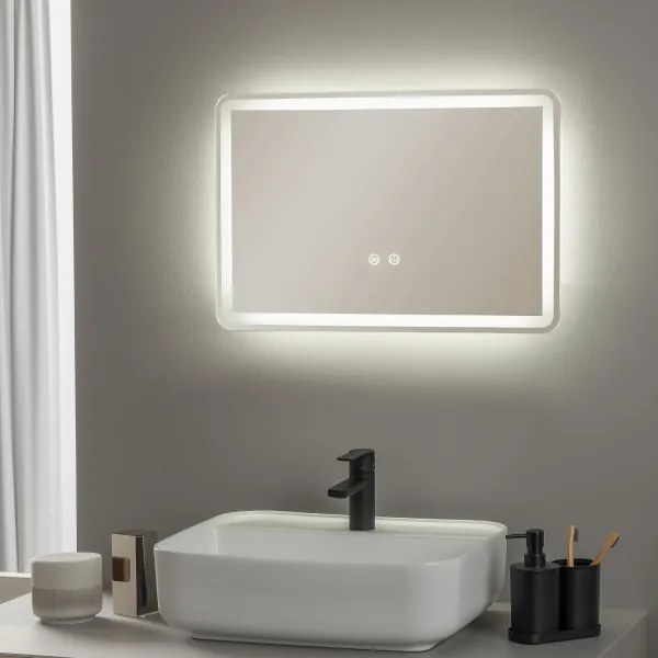 Brilagi - Specchio da bagno riscaldato con illuminazione LED dimmerabile BELLA LED/12W/230V 40x60 cm IP44