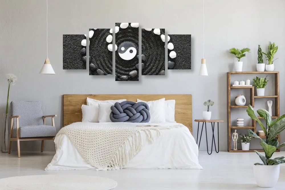 Quadri 5 pezzi – Armonico Yin e Yang