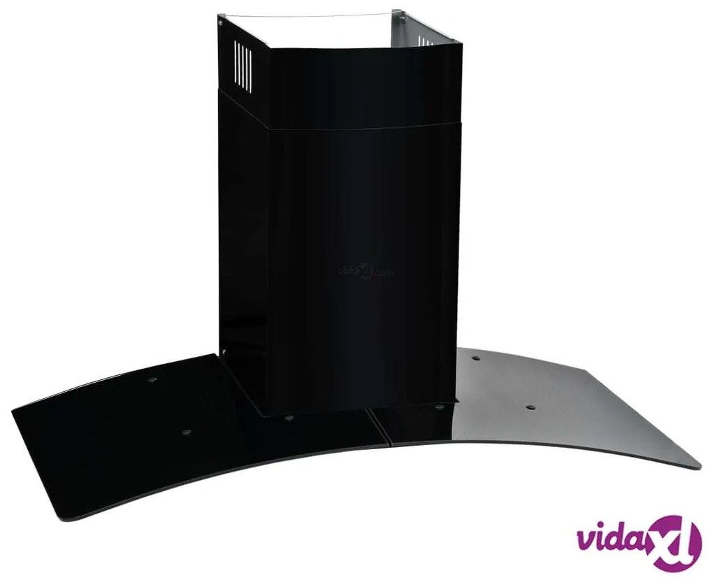 vidaXL Cappa Aspirante a Muro Acciaio Inox 756 m³/h 90 cm Nera