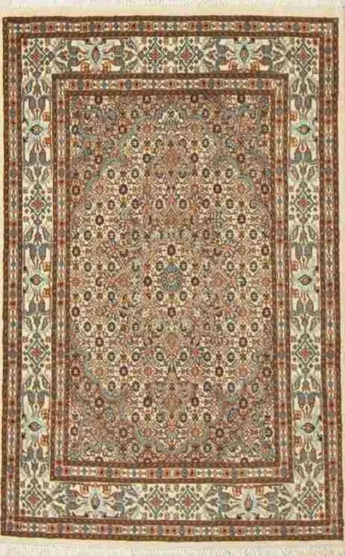 Moud Tappeto 150 x 100 Beige (Iran) Annodato A Mano