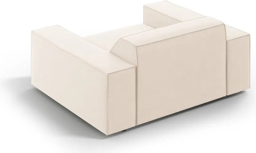 Poltrona beige con rivestimento in velluto Jodie – Micadoni Home