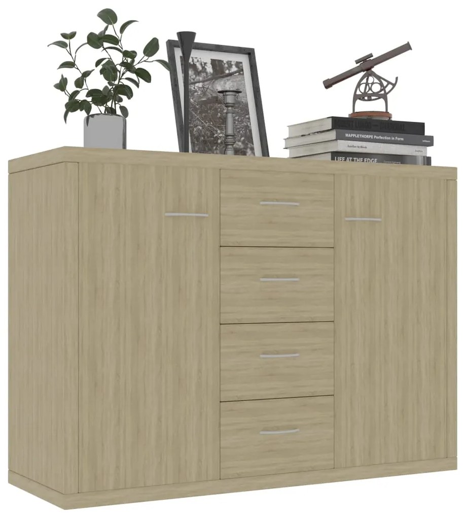 Credenza rovere sonoma 88x30x65 cm in truciolato