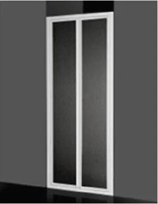 Box doccia a parete fissa 78/82 cm acrilico con profilo bianco Giava Smeralda SF03MBI