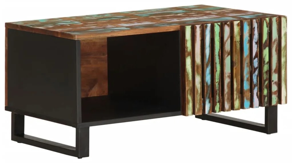 Tavolino Da Salotto 80x51x40 Cm İn Legno Massello Di Acacia /