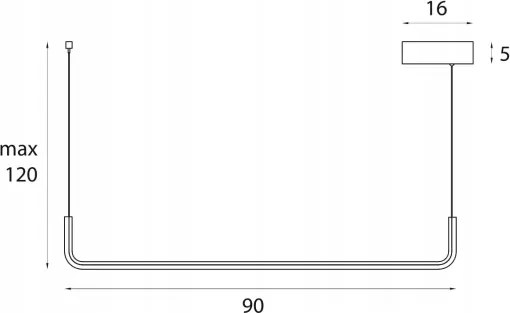 MAXLIGHT PO644 - Lampadario LED su cavo URUS LED/17W/230V nero