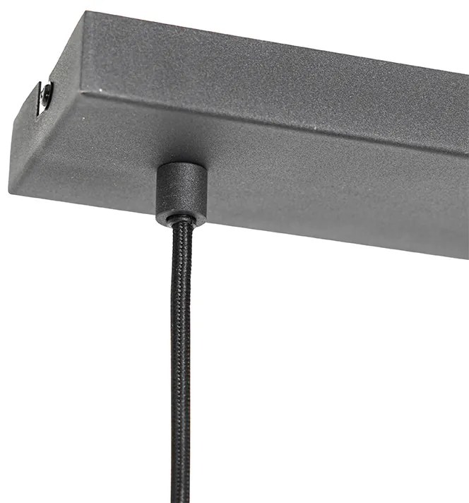 Lampada a sospensione moderna nera 4 luci - Saffira