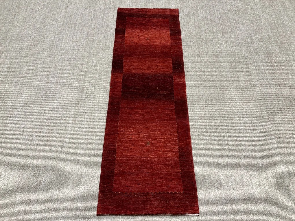 Loribaft Tappeto 70 x 220 Rosso (Iran) Annodato A Mano