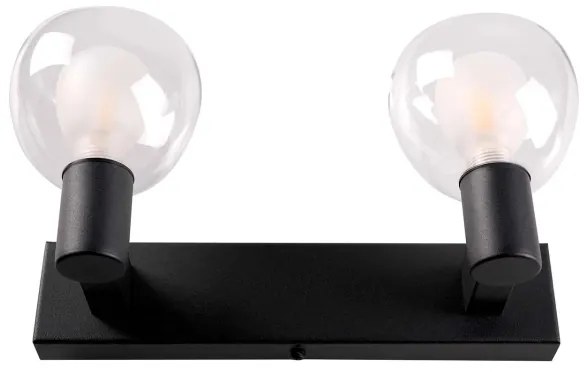 Applique da bagno POLA 2xG9/5W/230V IP44 nero/trasparente
