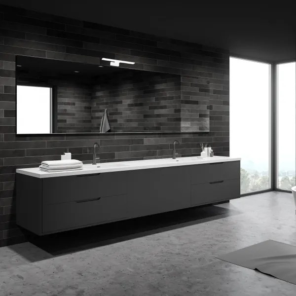 Applique da bagno LED SHINE/7W/230V 30 cm IP44 bianco