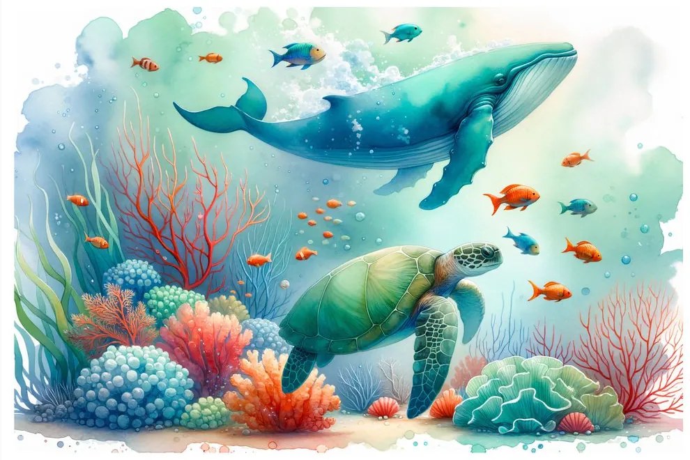 Quadro su tela – Natura e animali marini