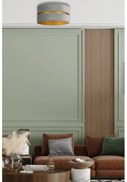 Duolla - Plafoniera DUO 1xE27/15W/230V diametro 40 cm luce verde/oro