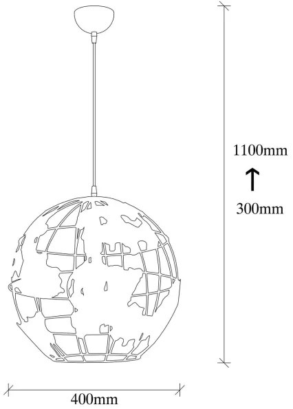 Lampadario su filo FELLINI 1xE27/40W/230V