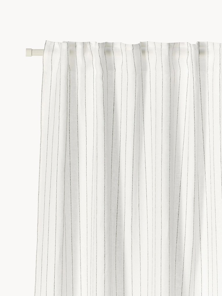 Set di 2 tende semitrasparenti con multibanda Birch, larg. 130 cm