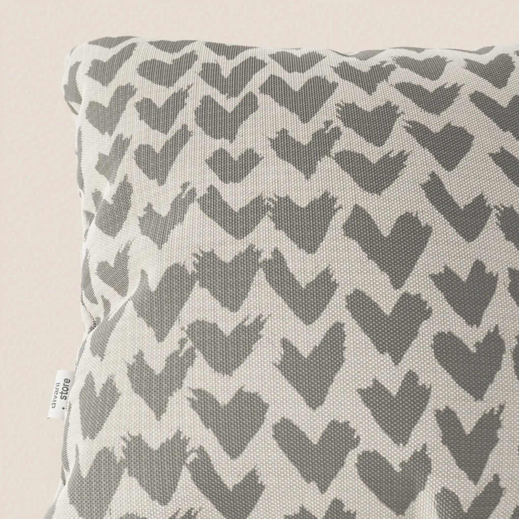 Arrow cuscini geometrici disponibile in diversi colori realizzato in tessuto Idrorepellente grigio