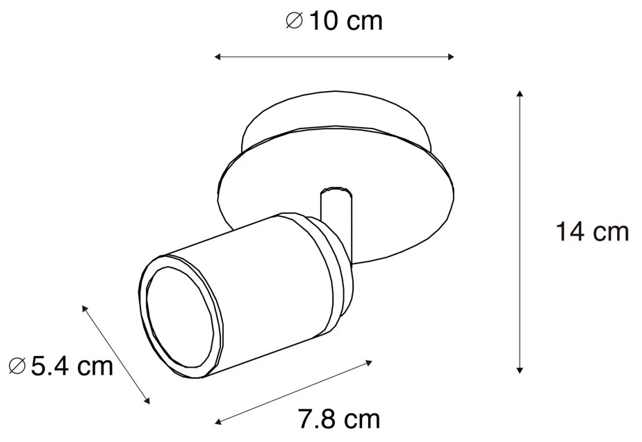 Faretto moderno per bagno in ottone IP44 - Ducha