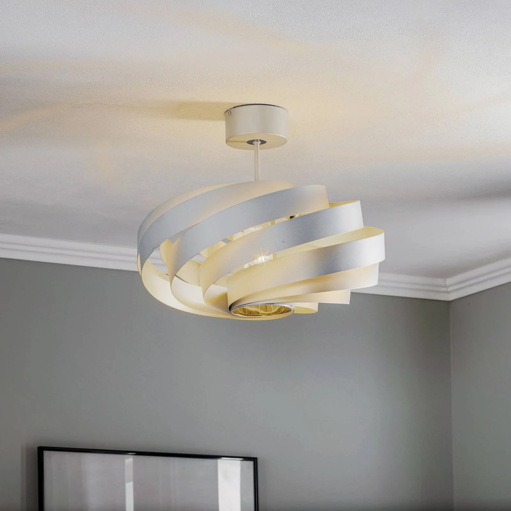 Plafoniera soffitto Vento Domiluce, dimmerabile, Alluminio / Grigio / Zincato, Soggiorno / Sala da pranzo, Metallo, Moderno, Plafoniera
