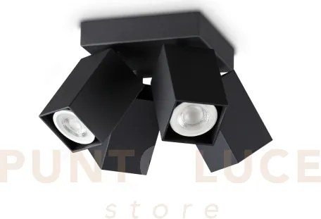 Dynamite faretto nero orientabile 4 luci attacco gu10 lampadina inc...