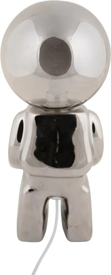 Lampada da tavolo dimmerabile a LED in argento con paralume in vetro (altezza 27 cm) Ross - Leitmotiv