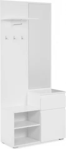 Mobile ingresso Image41B bianco con specchio