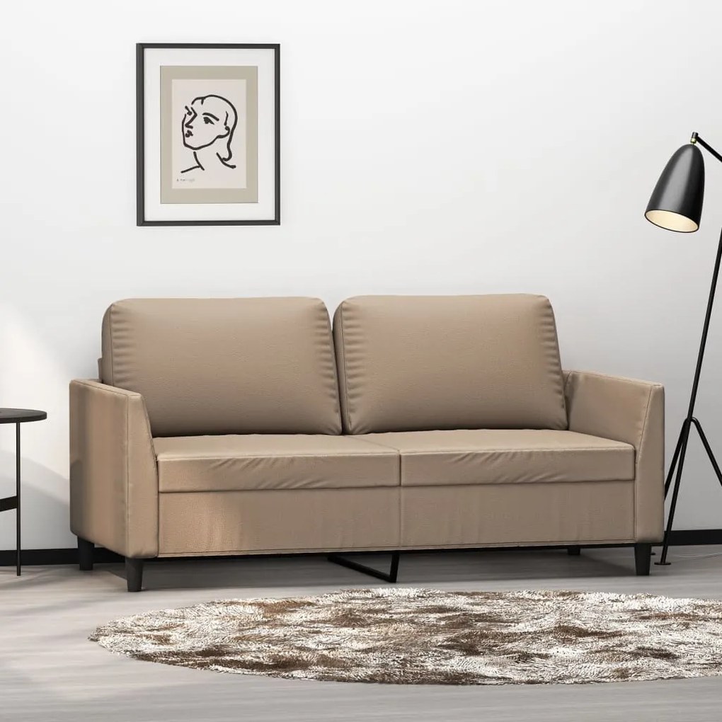 Divano A 2 Posti Cappuccino 140 Cm İn Similpelle /